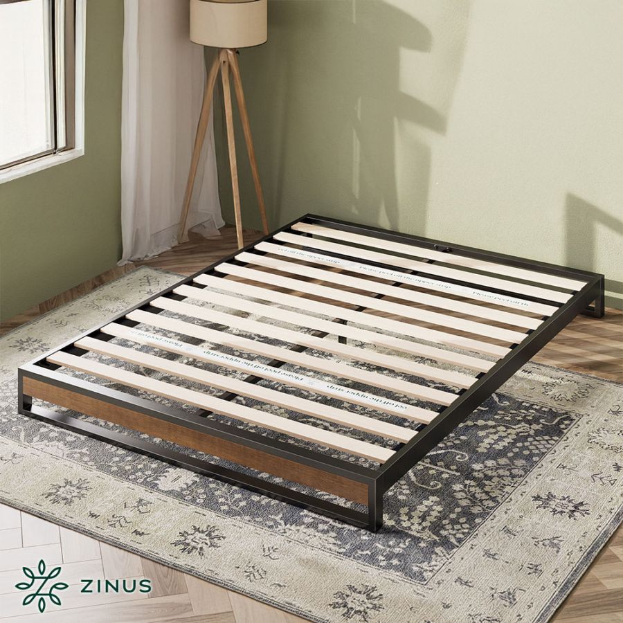 ZINUS Suzanne すのこ ベッドフレーム ヘッドボードなし
