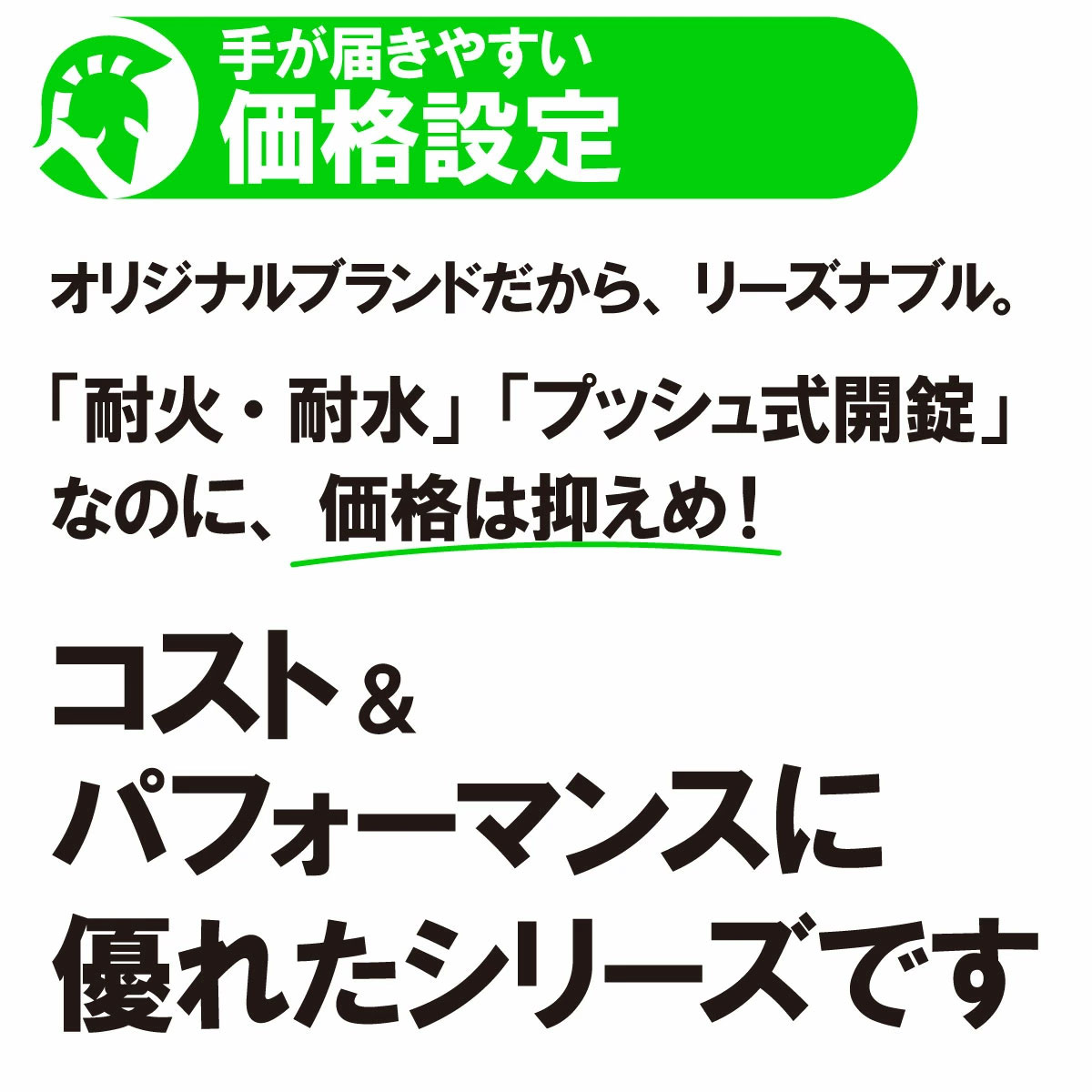 アーマーセーフ【ARMOR SAFE】手が届きやすい価格設定